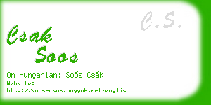 csak soos business card